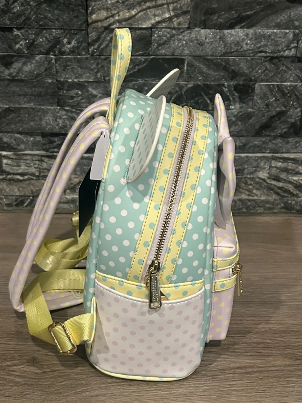 NWT Loungefly Disney Minnie Mouse‎ Pastel Polka Dot Mini Backpack